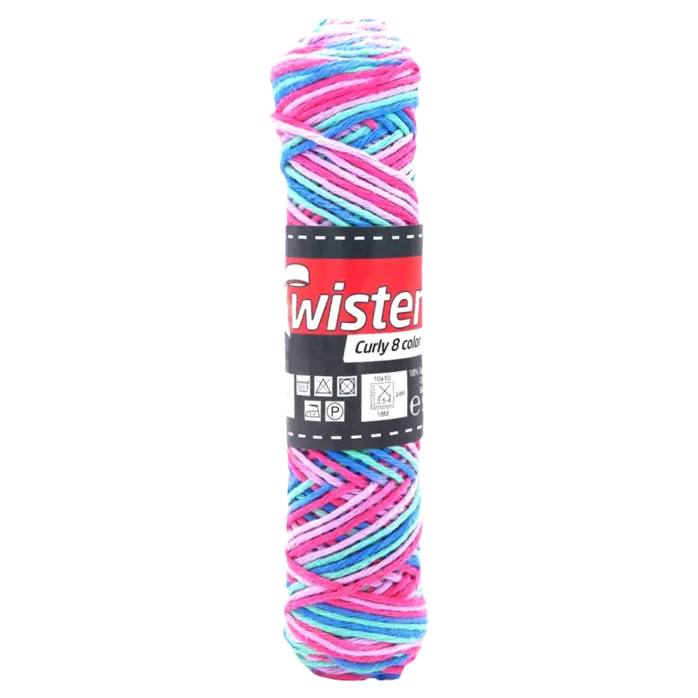 #Farbe_Twister Curly 8 Color | 110 Lila-Grün-Türkis-Rosa