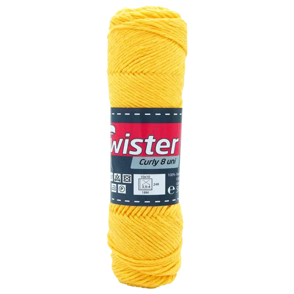 #Farbe_Twister Curly 8 uni | 25 Sonne