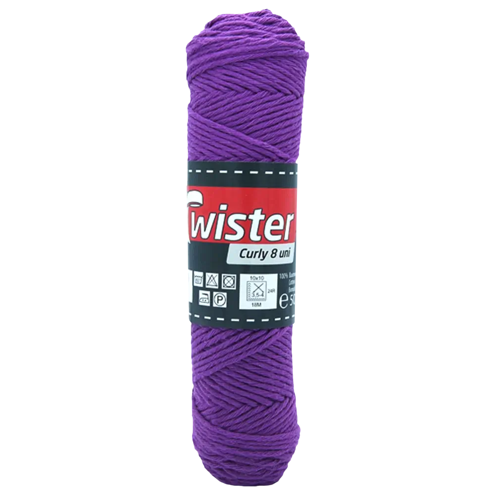 #Farbe_Twister Curly 8 uni | 49 Lila