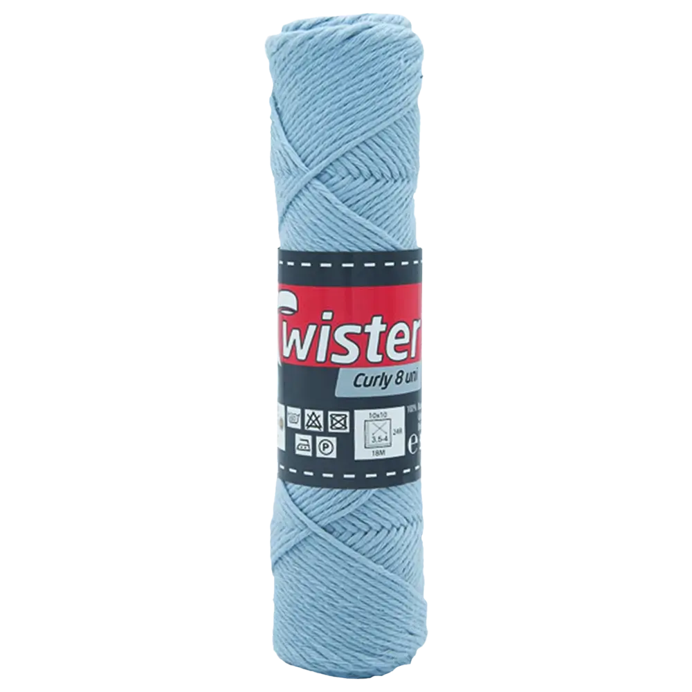 #Farbe_Twister Curly 8 uni | 50 Bleu