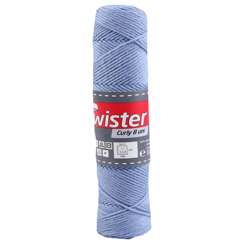 #Farbe_Twister Curly 8 uni | 53 Blau