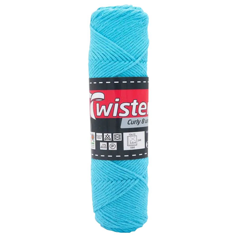 #Farbe_Twister Curly 8 uni | 65 Türkis