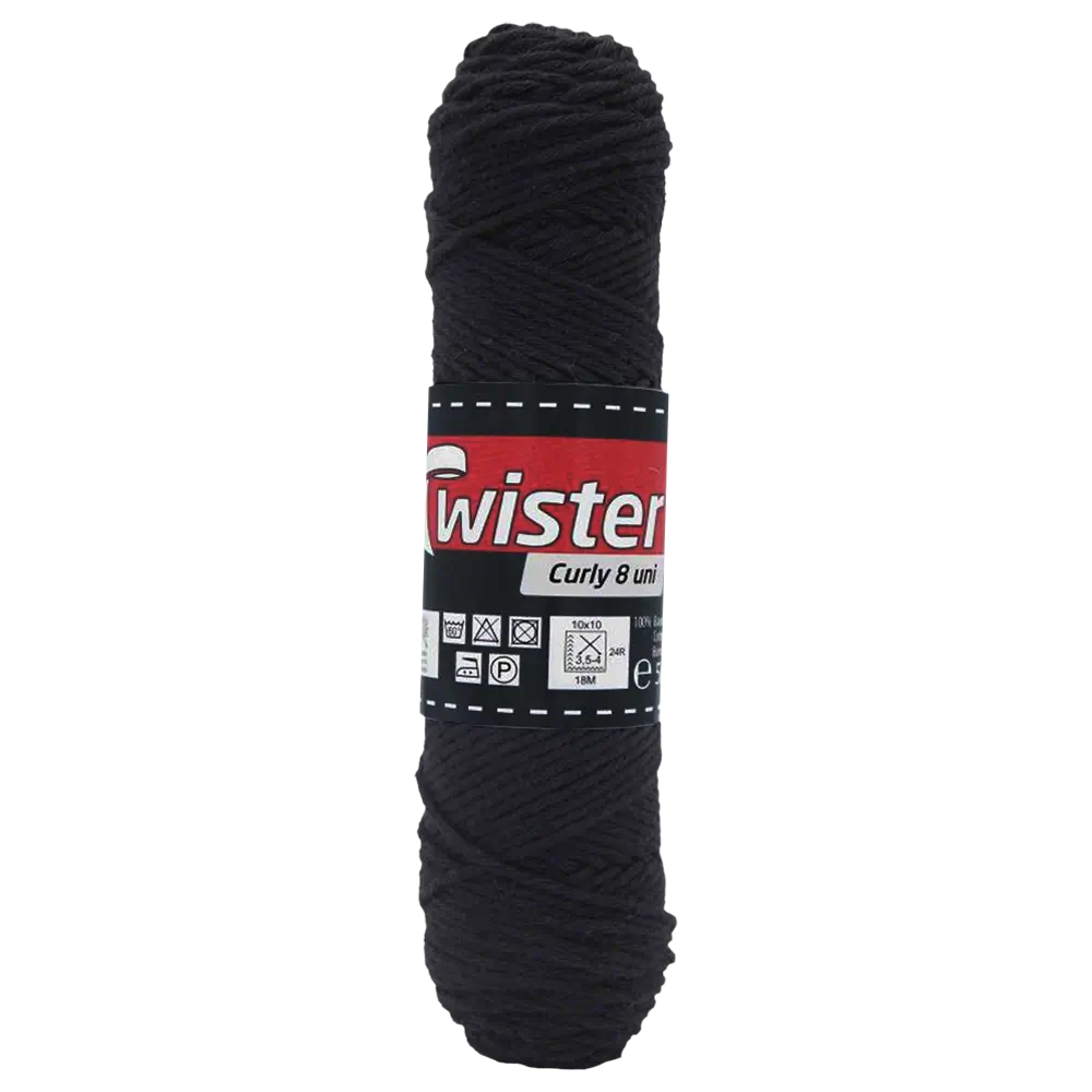 #Farbe_Twister Curly 8 uni | 90 Schwarz