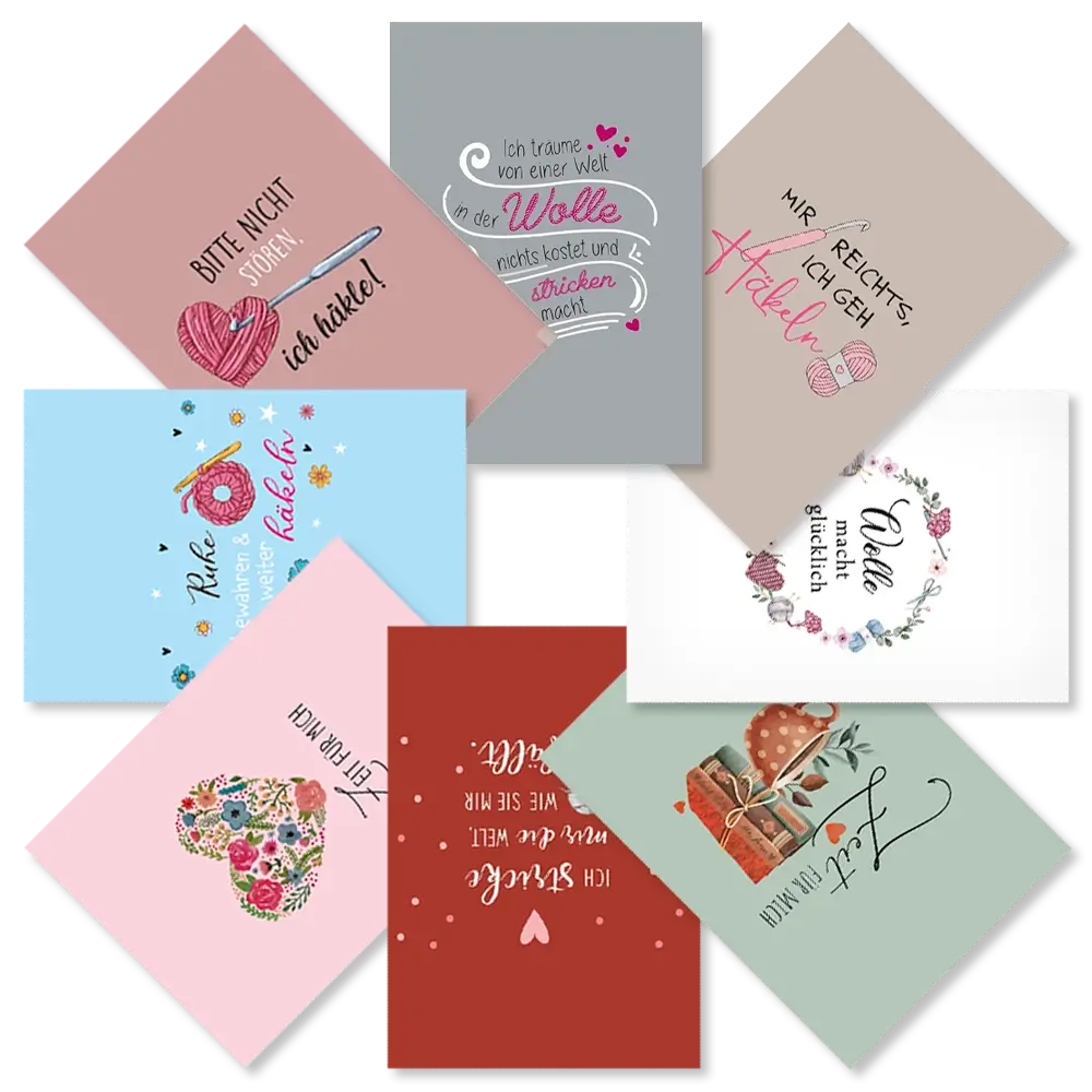 #Design_Karten-Set 8-teilig: Alle 8 Motive im Set