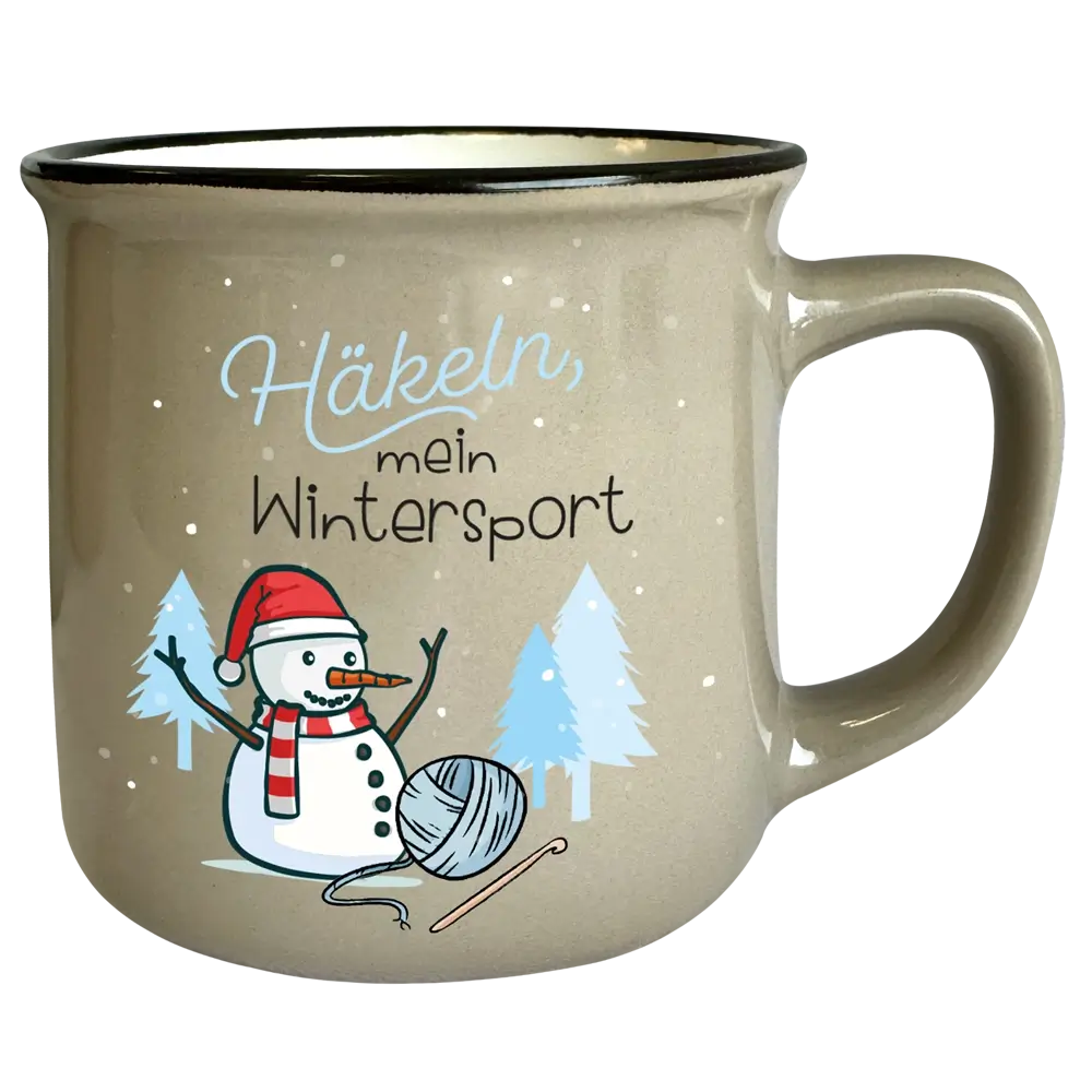 Tasse T141: Häkeln, mein Wintersport