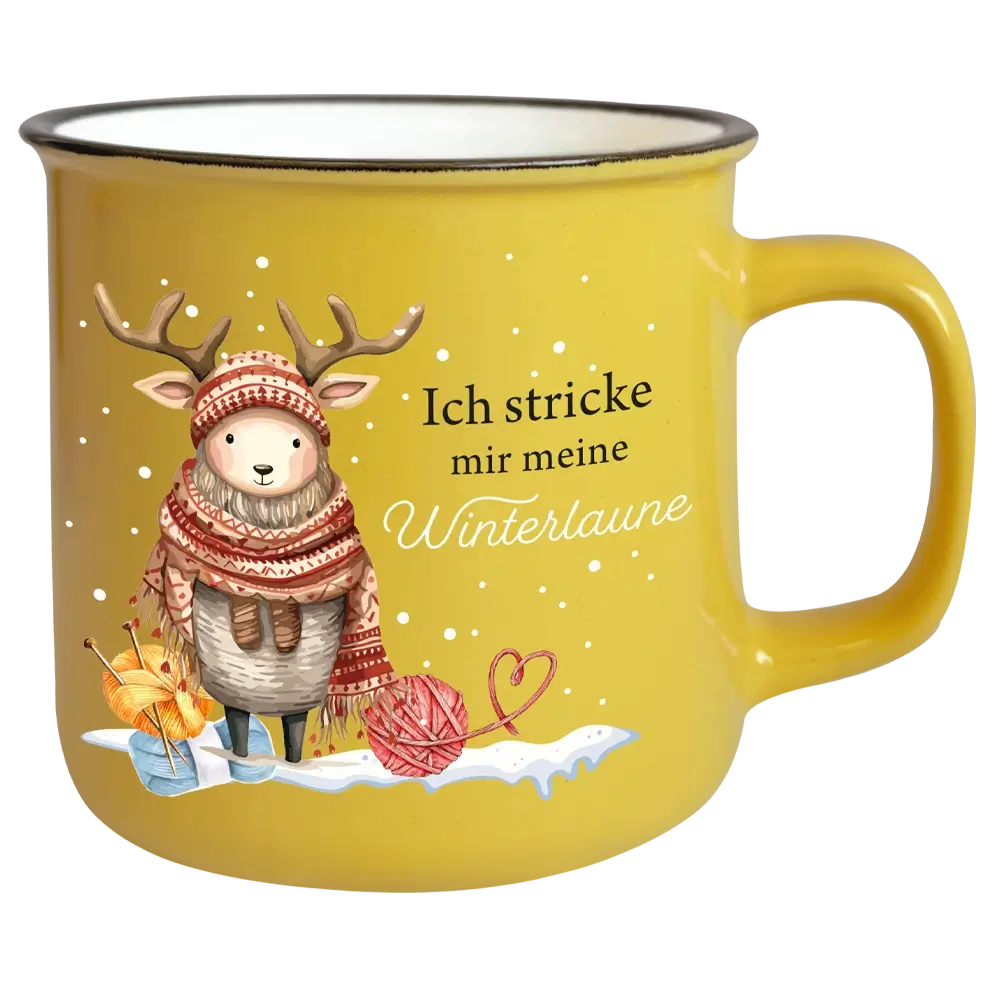 Jumbo-Tasse T143: Ich stricke mir meine Winterlaune