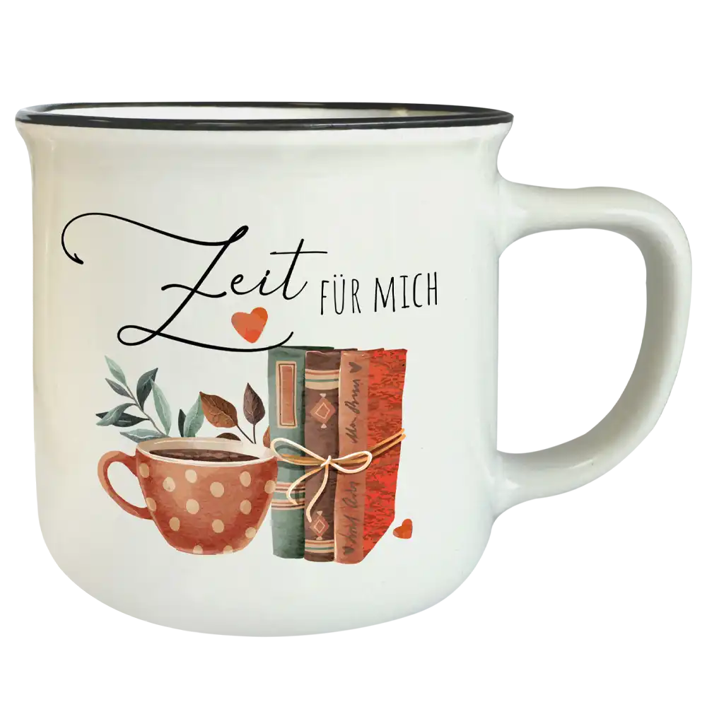 #Farbe_Tasse T149 | Weiß mit schwarzem Rand