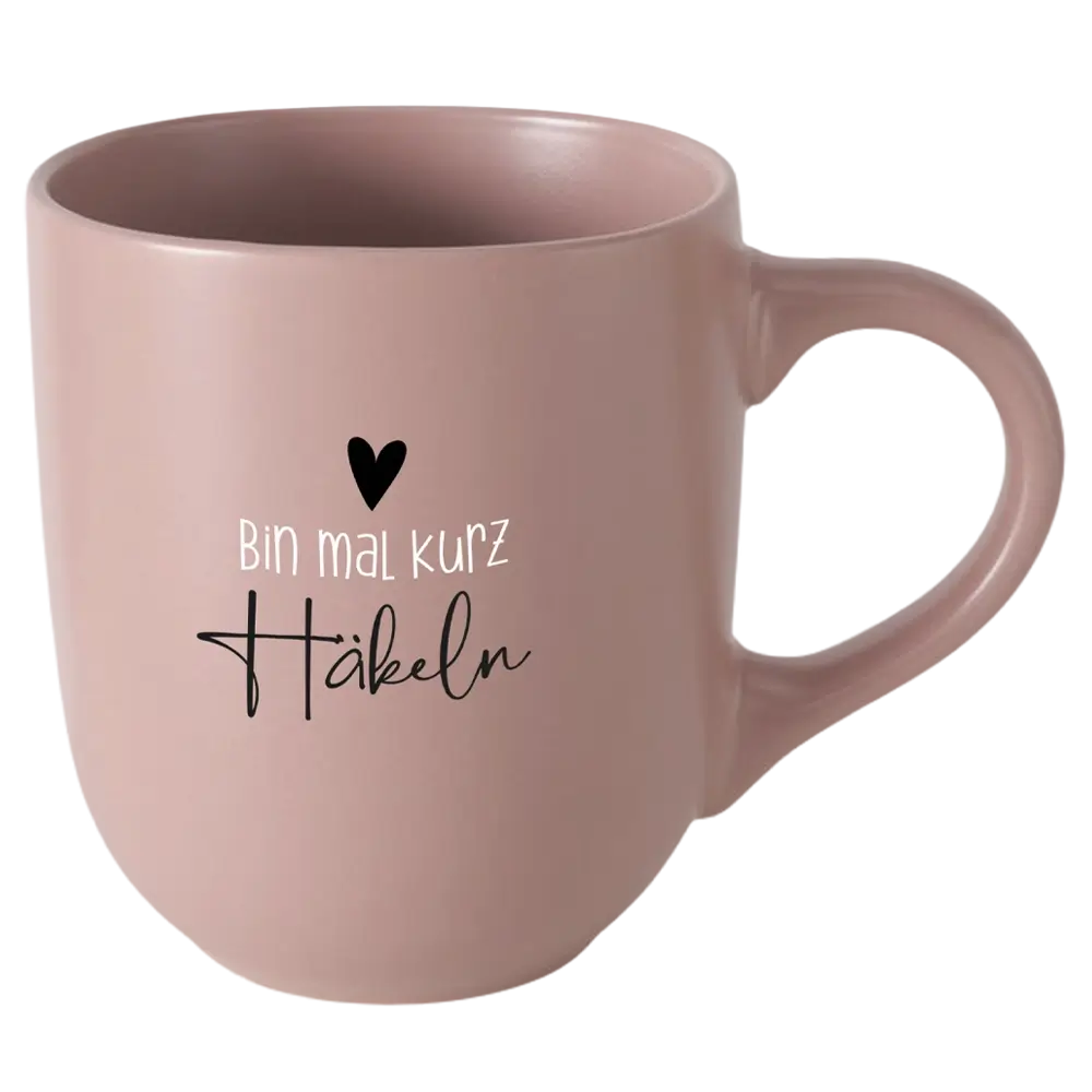 Tasse T177: Bin mal kurz Häkeln