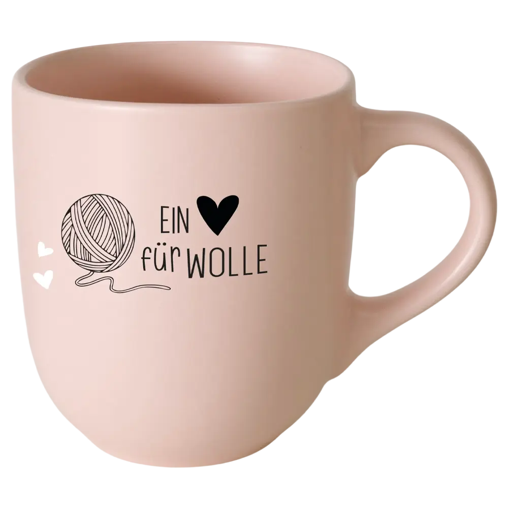 Tasse T179: Ein Herz für Wolle