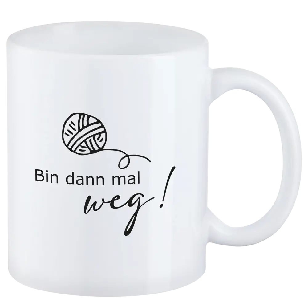 Tasse T27: Bin dann mal weg