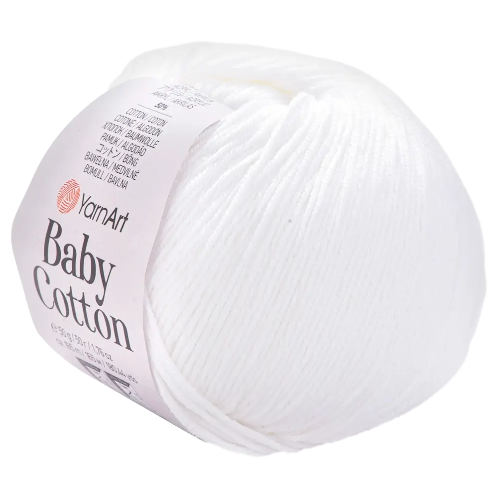 #Farbe_YarnArt Baby Cotton | 400 Schneeweiß