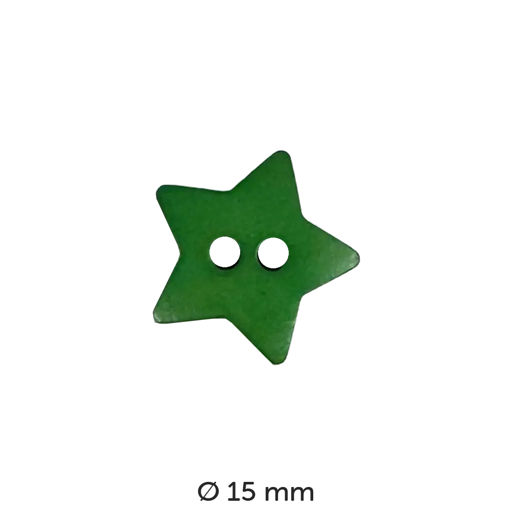 #Farbe_Dill Knopf Stern 15 mm | 189040 Grün