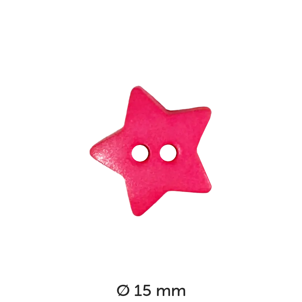 #Farbe_Dill Knopf Stern 15 mm | 189044 Pink
