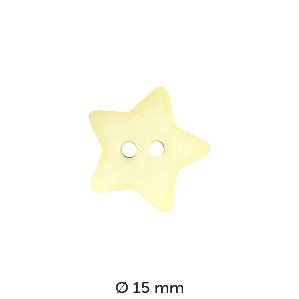 #Farbe_Dill Knopf Stern 15 mm | 189111 Vanille