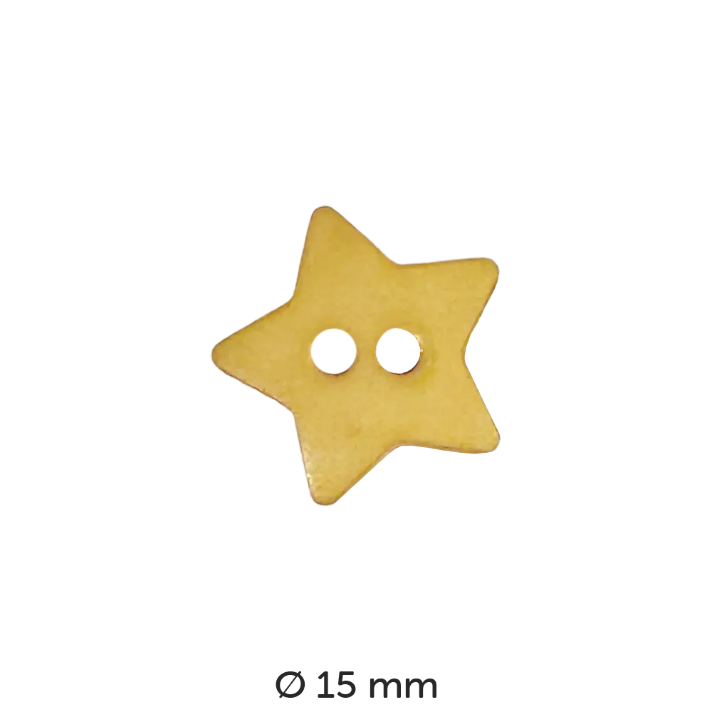 #Farbe_Dill Knopf Stern 15 mm | 189115 Sand
