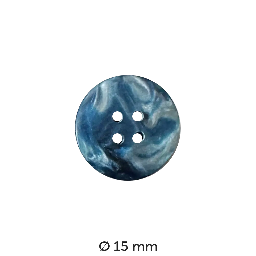 #Farbe_Dill Knopf unruhig | 201151 Blau 15 mm