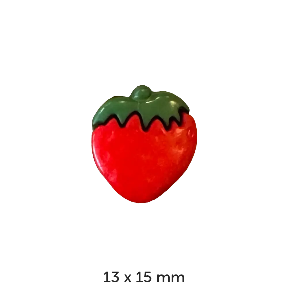 #Modell_Dill Figurenknopf | 251013 Erdbeere 13 x 15 mm