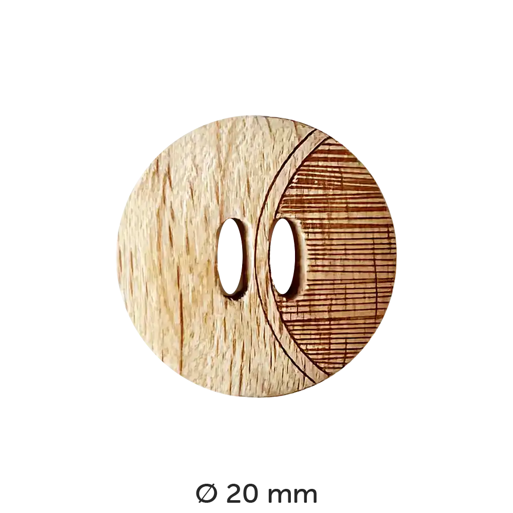 #Modell_Dill Holzknopf Gestreift | 261084 20 mm
